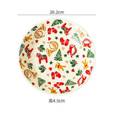 Santa Claus Plate Set Rabbit Plate Tableware Set Theme Plate Christmas Tree Home Desserts Christmas Restaurant Decoration