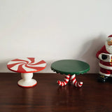 Creative Ceramic Plate European Style Christmas Hand-Painted Porcelain Homehold High Legged Dinnerware Cake Dessert Snack Plates