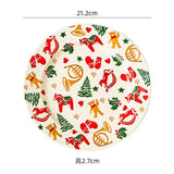 Santa Claus Plate Set Rabbit Plate Tableware Set Theme Plate Christmas Tree Home Desserts Christmas Restaurant Decoration